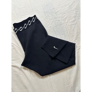 Nike Sportswear Womens XL Black Repeating Swoosh Waistband Leggings Tights